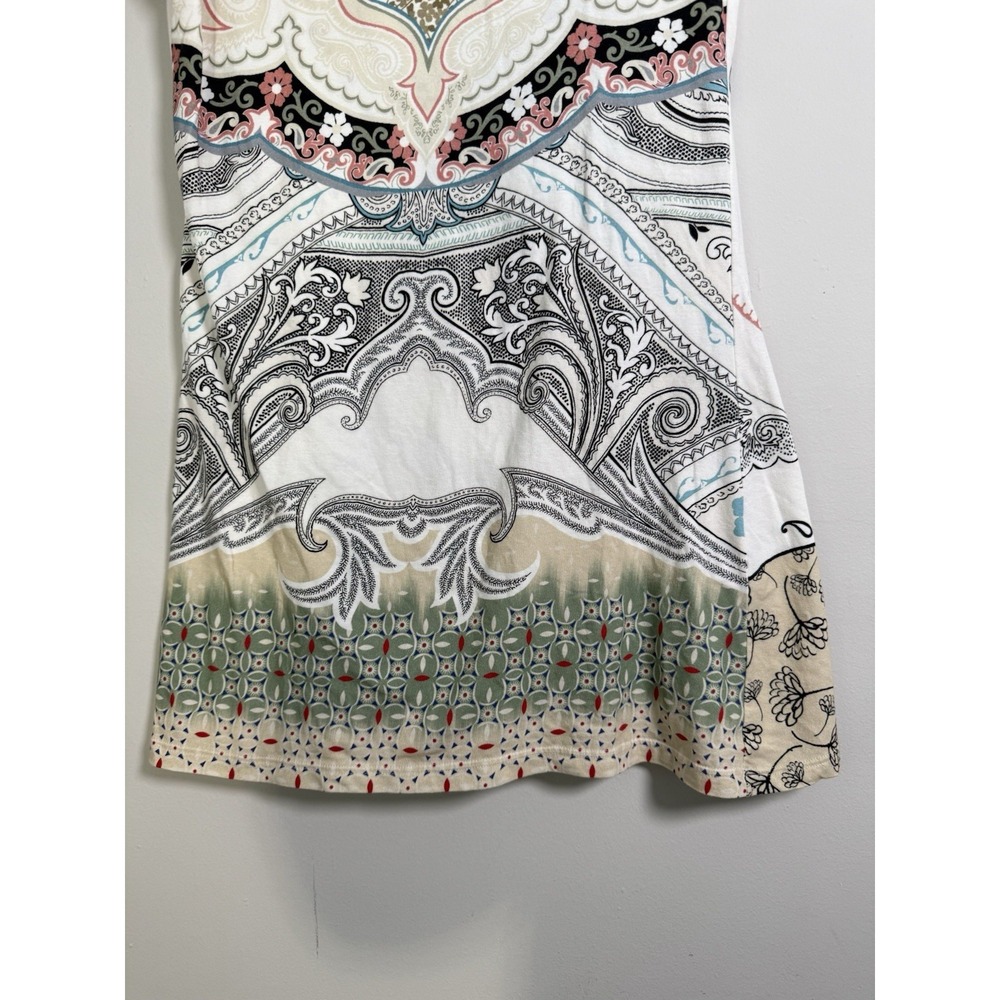 ETRO Women's 46 Print T Shirt Mini Dress Italy‎ Shift Cotton Luxury Designer - Picture 4 of 7